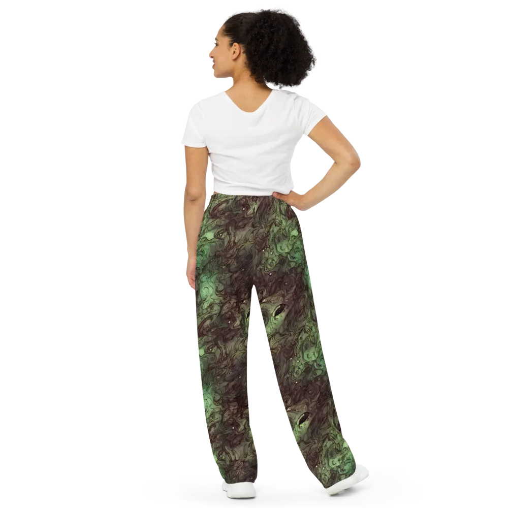 Mossborn Masquerade on Wide-Leg Pants — Back
