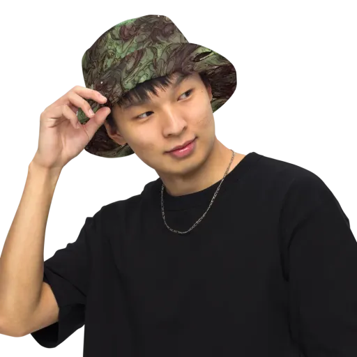 Mossborn Masquerade on a Reversible Bucket Hat