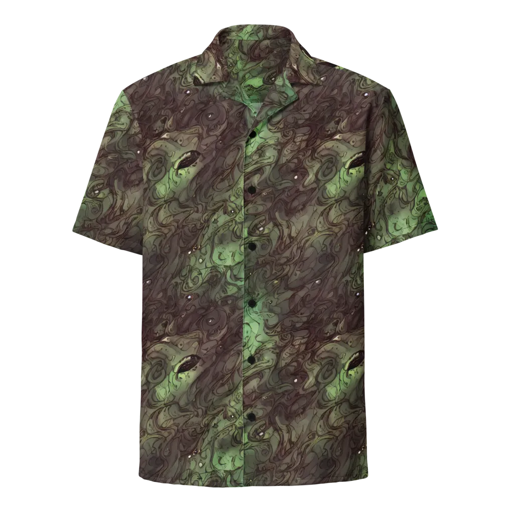 Mossborn Masquerade on Button Shirt — Front