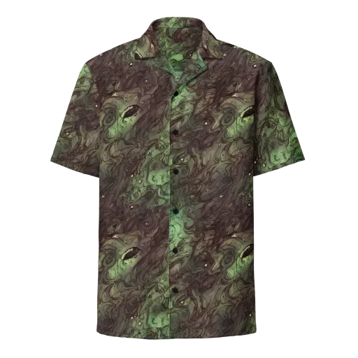 Mossborn Masquerade on a Button Shirt