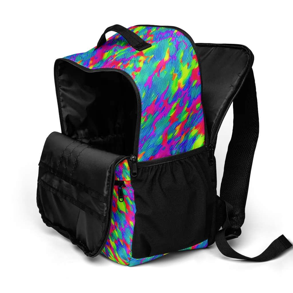 Turquoise Brushfire on Utility Backpack — Product details 2