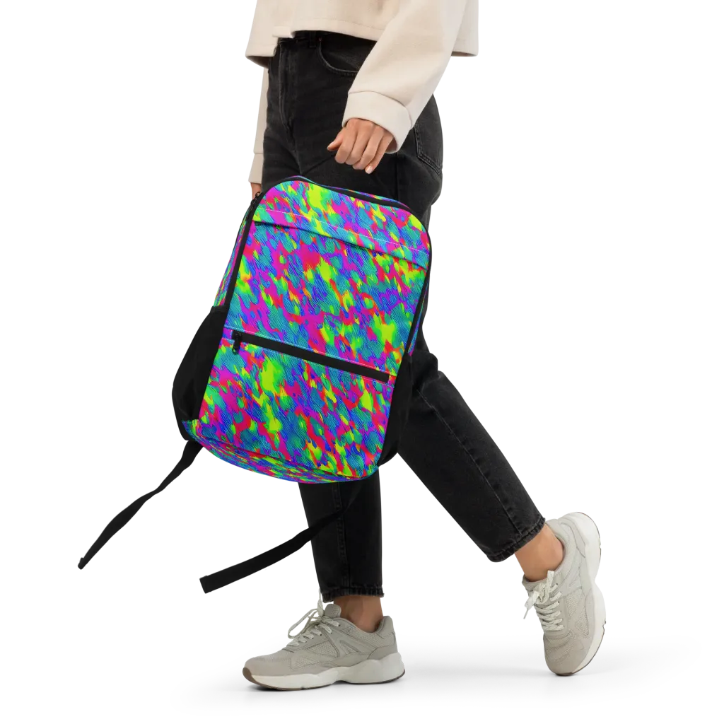 Turquoise Brushfire on Utility Backpack — Front
