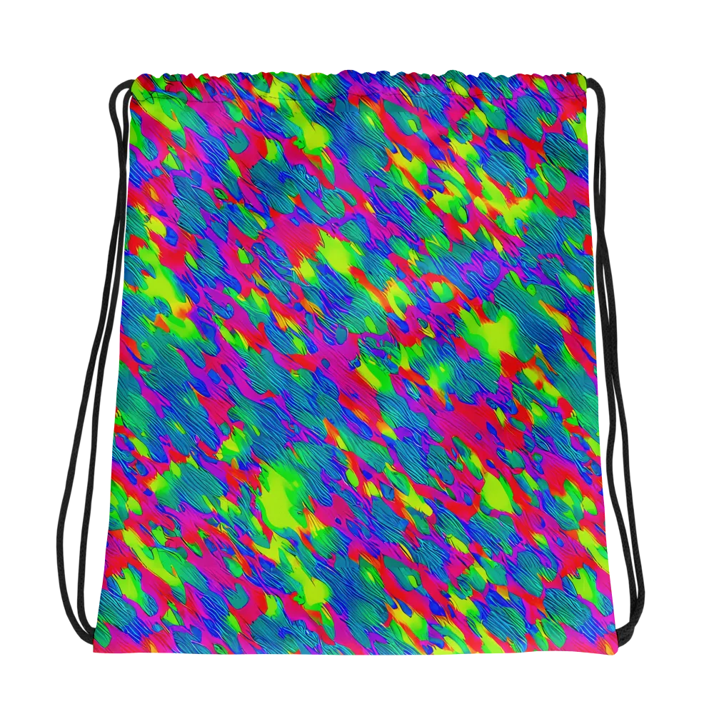 Turquoise Brushfire on Drawstring Bag — Photo