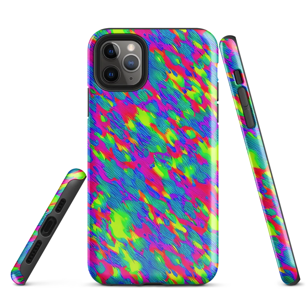 Turquoise Brushfire on Tough Case for iPhone® — Front