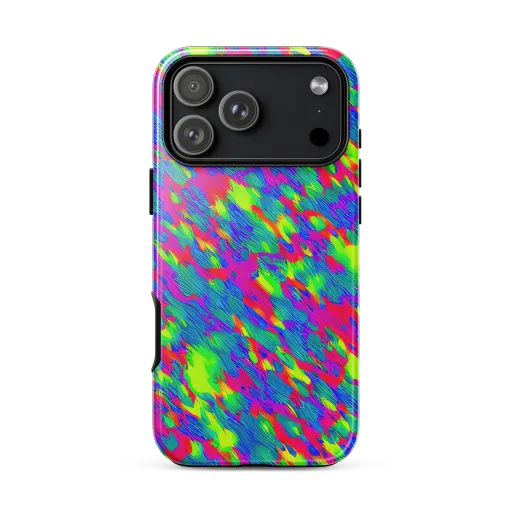 Turquoise Brushfire on a Tough Case for iPhone®