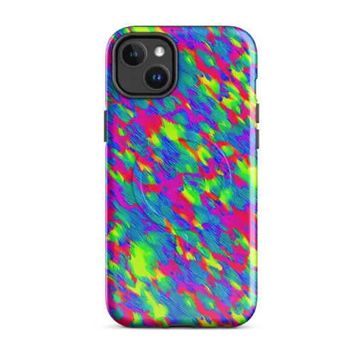 Turquoise Brushfire on a MagSafe Tough Case for iPhone®