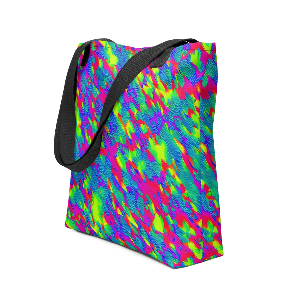 Turquoise Brushfire on Tote Bag — Front