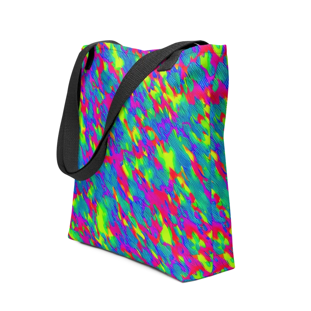 Turquoise Brushfire on Tote Bag — Front