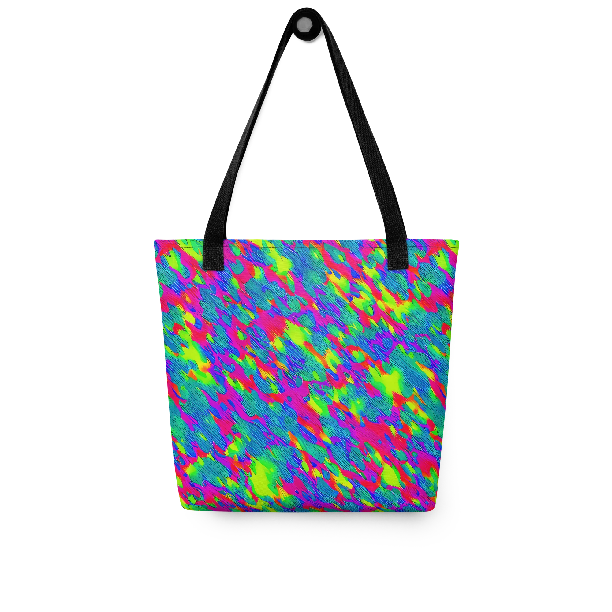 Turquoise Brushfire on Tote Bag — Front