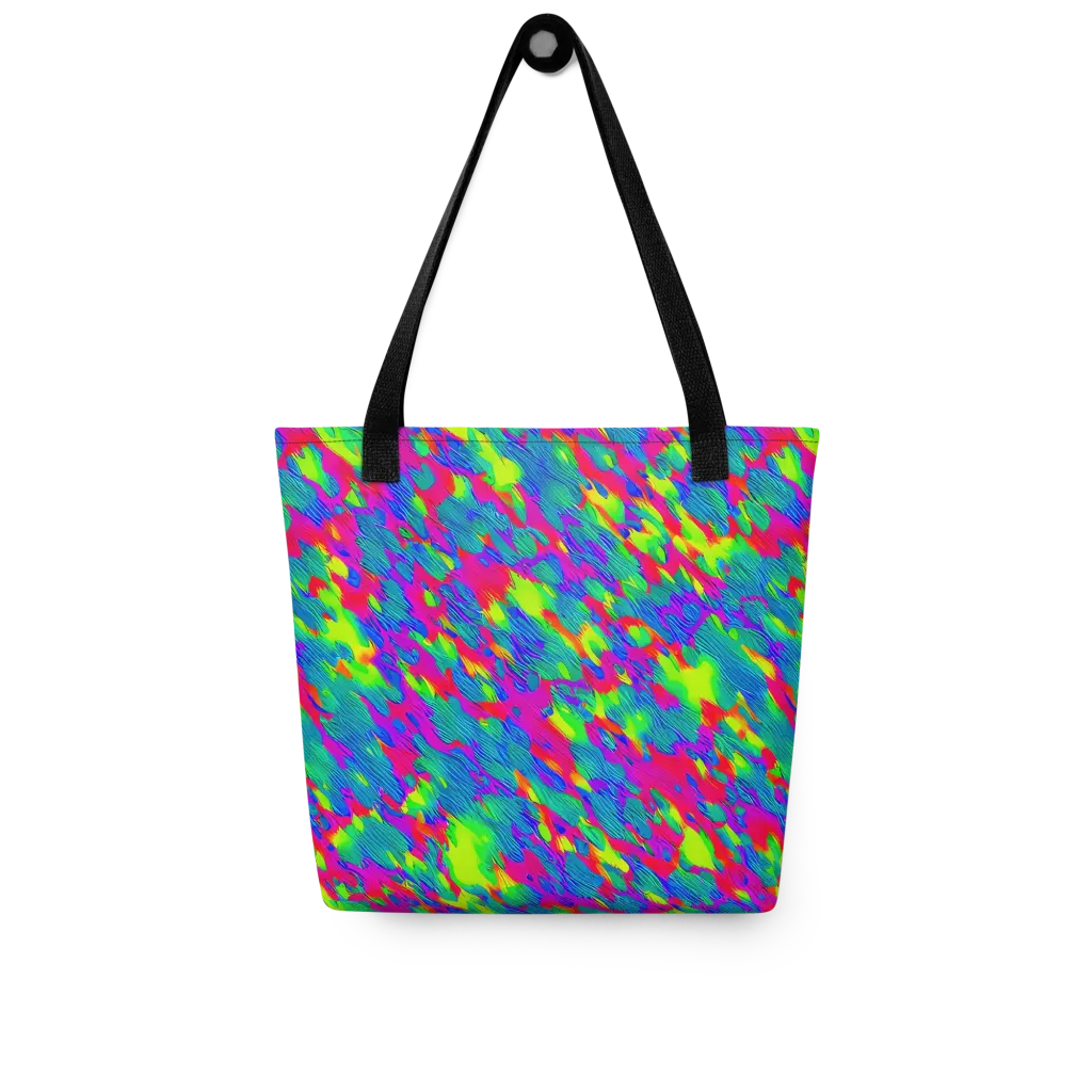 Turquoise Brushfire on Tote Bag — Front