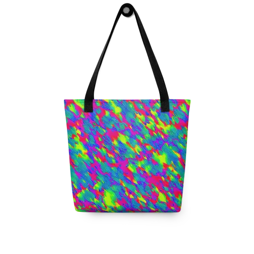 Turquoise Brushfire on a Tote Bag