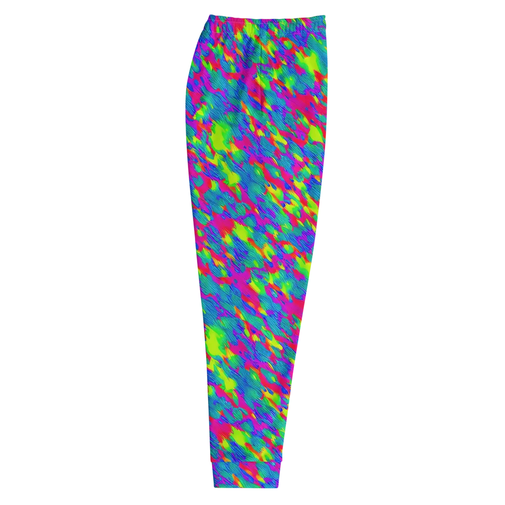 Turquoise Brushfire on Men's Joggers — Right