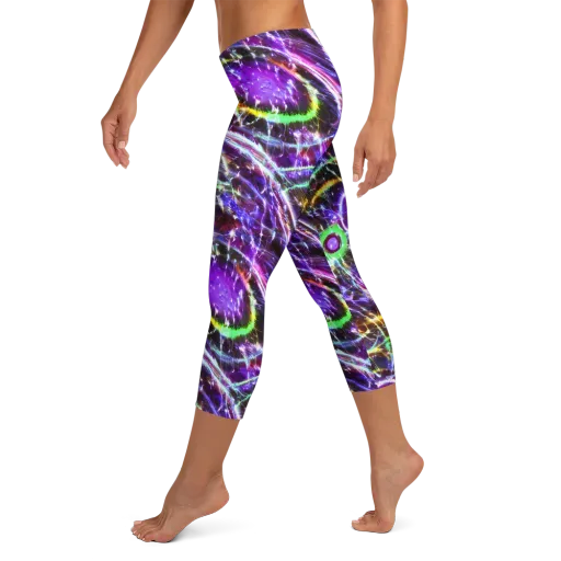 Galactic Cell on a Capri Leggings