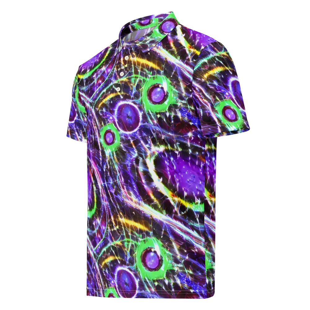 Galactic Cell on Men's Slim Fit Polo Shirt — Left Front