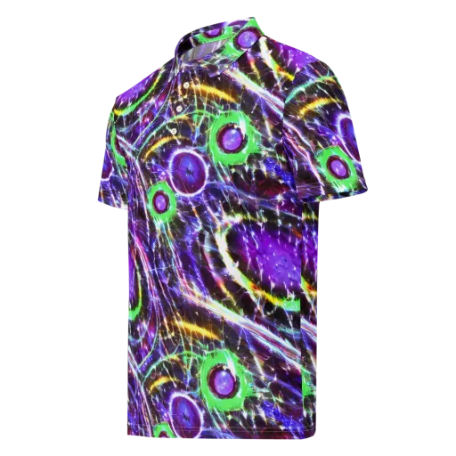 Galactic Cell on a Men's Slim Fit Polo Shirt