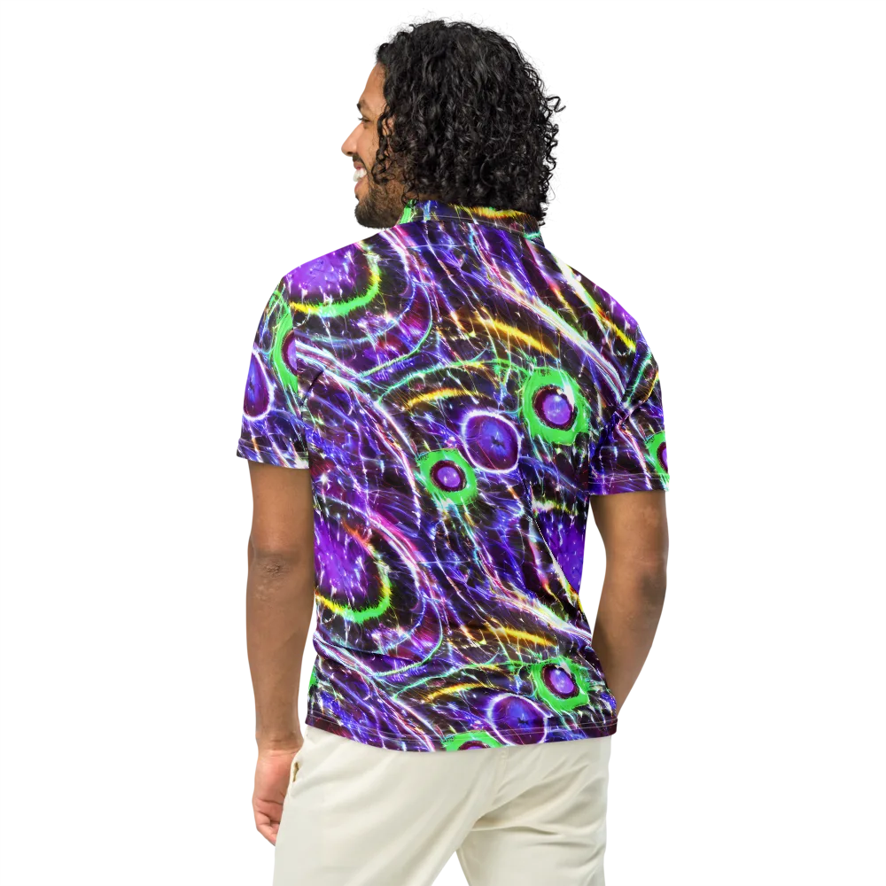 Galactic Cell on Men's Slim Fit Polo Shirt — Back