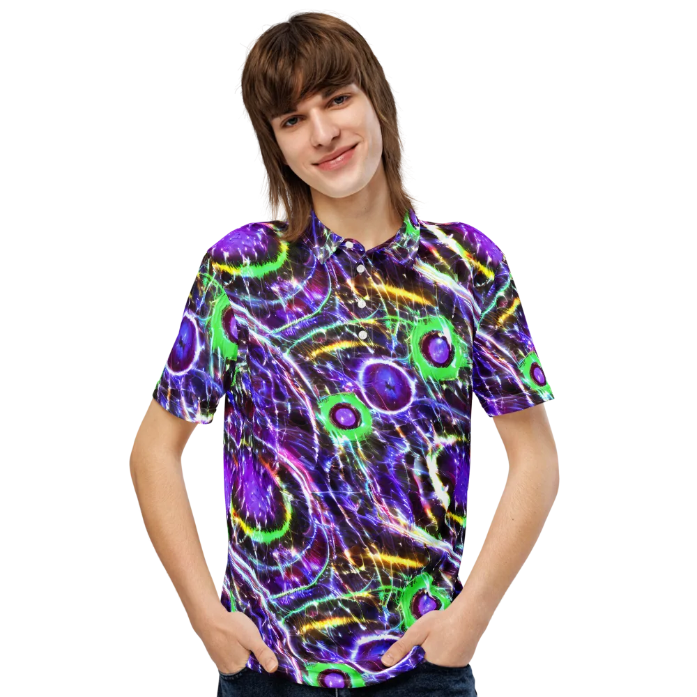 Galactic Cell on Men's Slim Fit Polo Shirt — Front