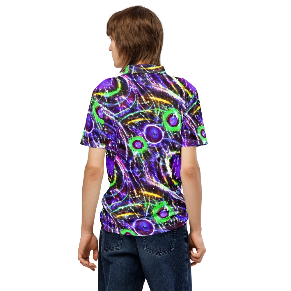 Galactic Cell on Men's Slim Fit Polo Shirt — Back