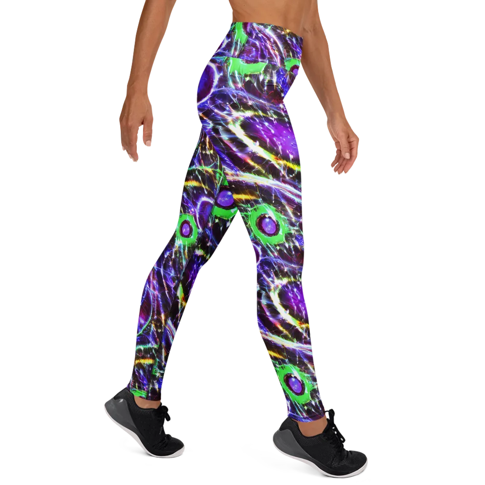Galactic Cell on Yoga Leggings — Right