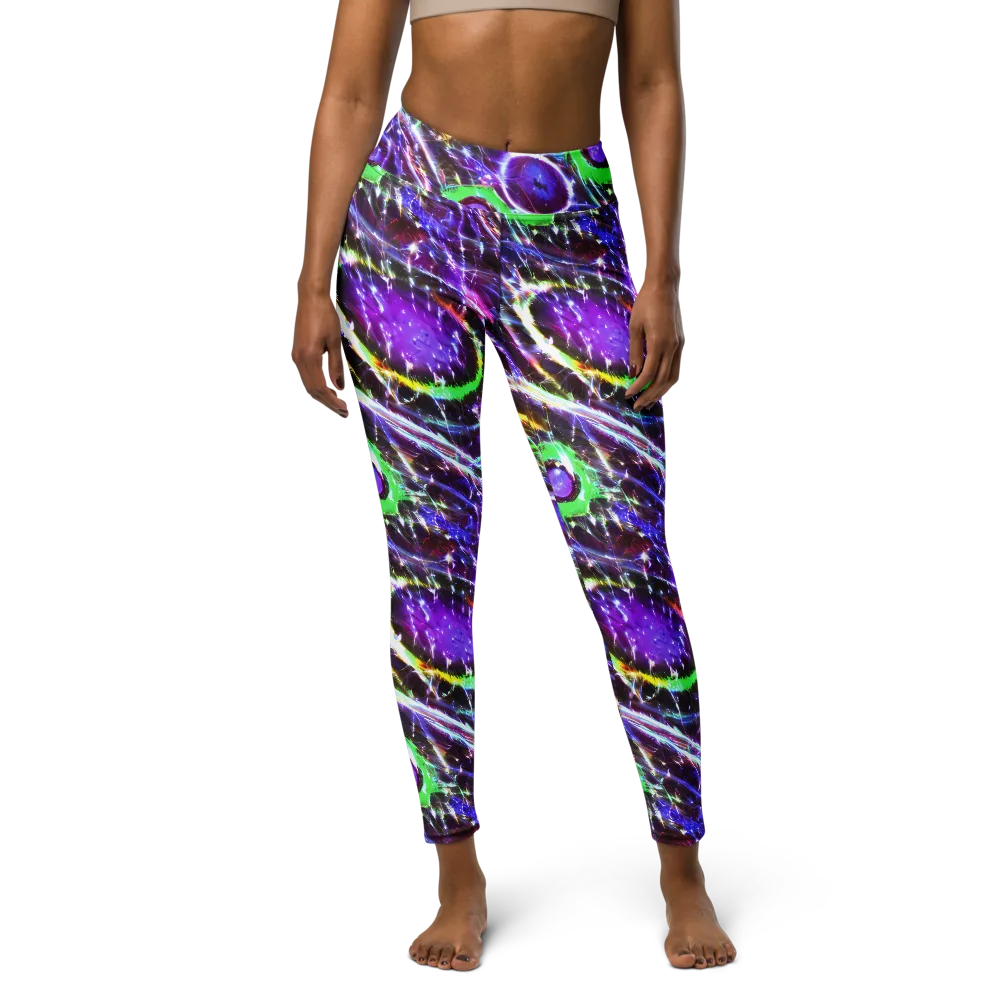 Galactic Cell on Yoga Leggings — Front