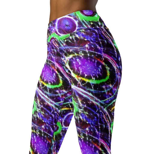 Galactic Cell on a Yoga Leggings