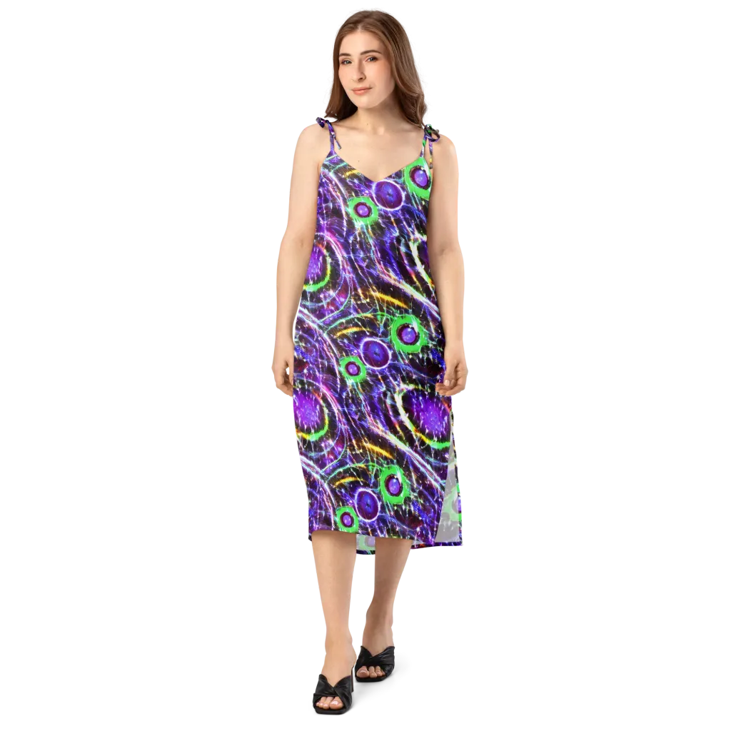Galactic Cell on Slip Dress — Front