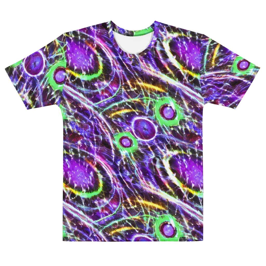 Galactic Cell on Men's Cotton Crew Neck T-Shirt — Front