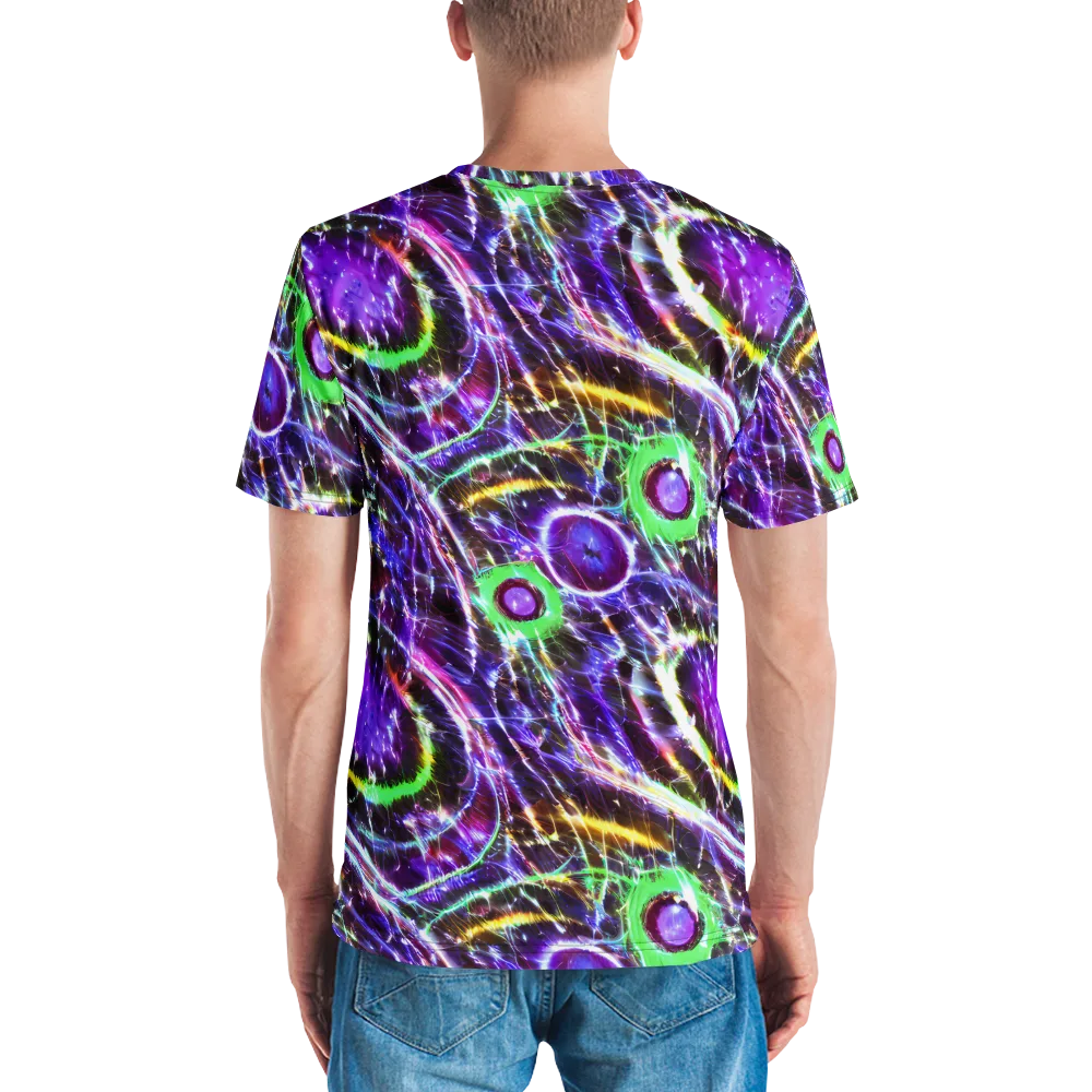 Galactic Cell on Men's Crew Neck T-Shirt — Back