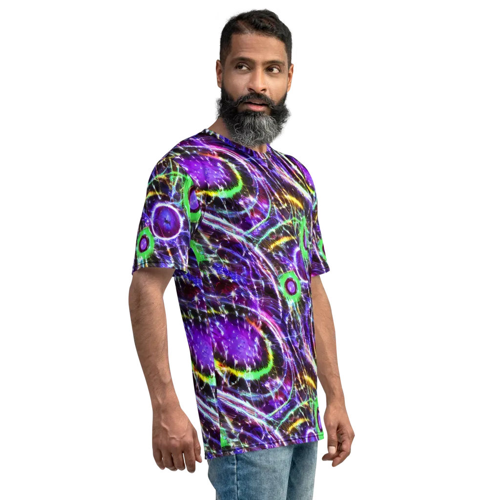 Galactic Cell on Men's Crew Neck T-Shirt — Right