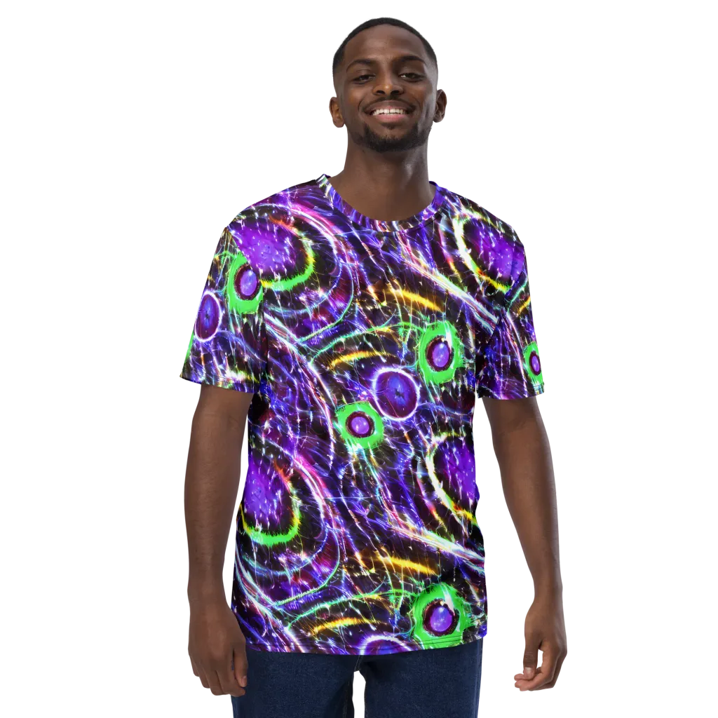 Galactic Cell on Men's Crew Neck T-Shirt — Front