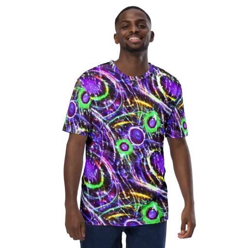 Galactic Cell on a Men's Crew Neck T-Shirt