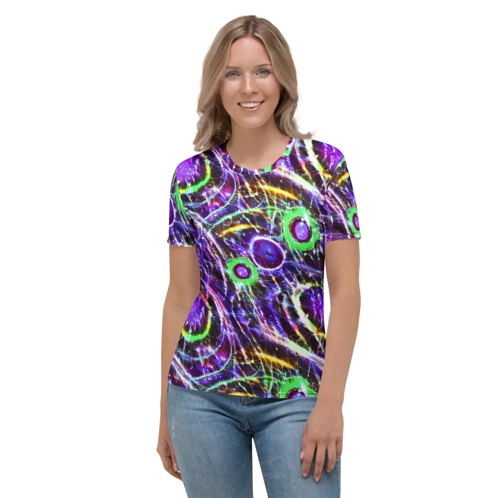 Galactic Cell on Women's Crew Neck T-Shirt — Front