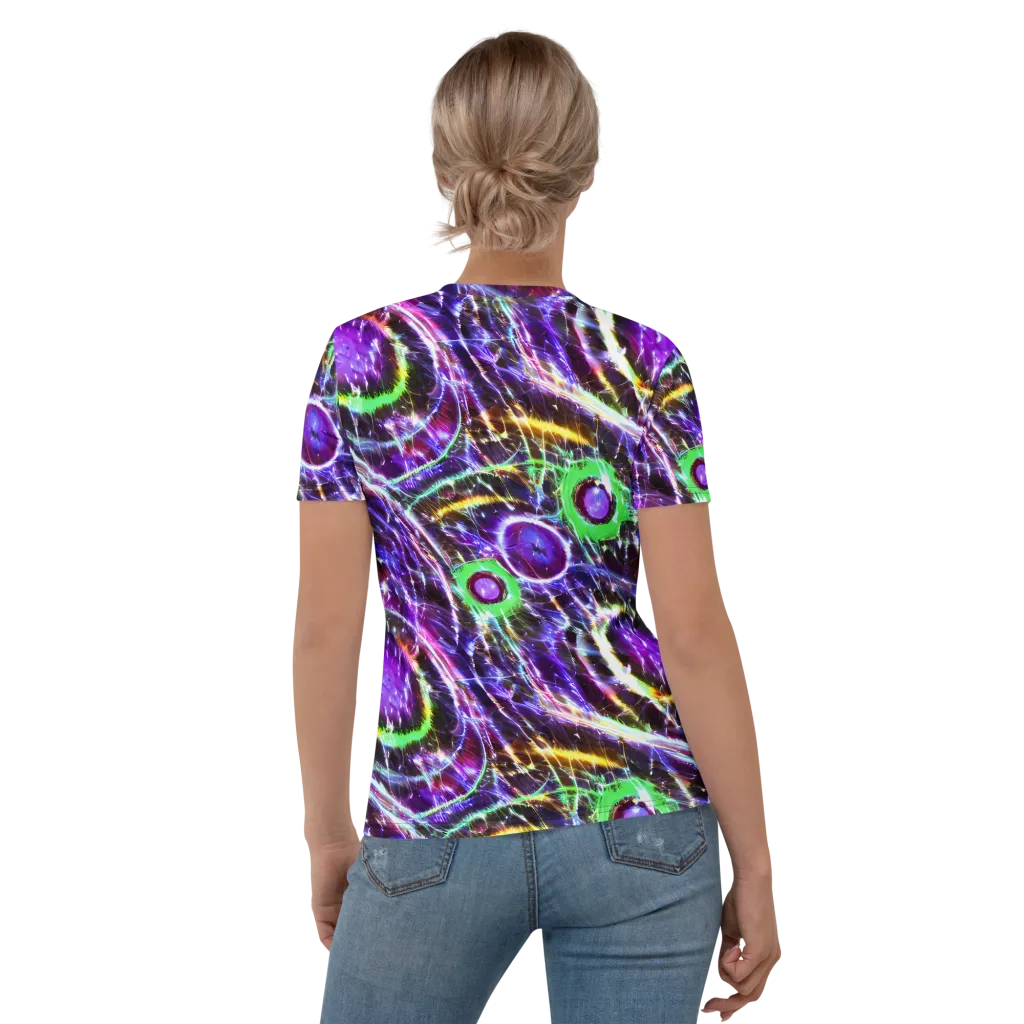 Galactic Cell on Women's Crew Neck T-Shirt — Back