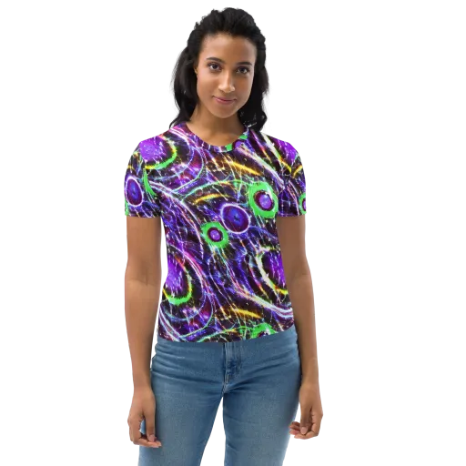 Galactic Cell on a Women's Crew Neck T-Shirt