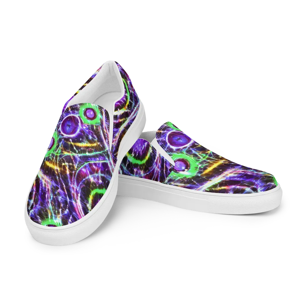 Galactic Cell on Men's Slip-On Canvas Shoes — Left Front