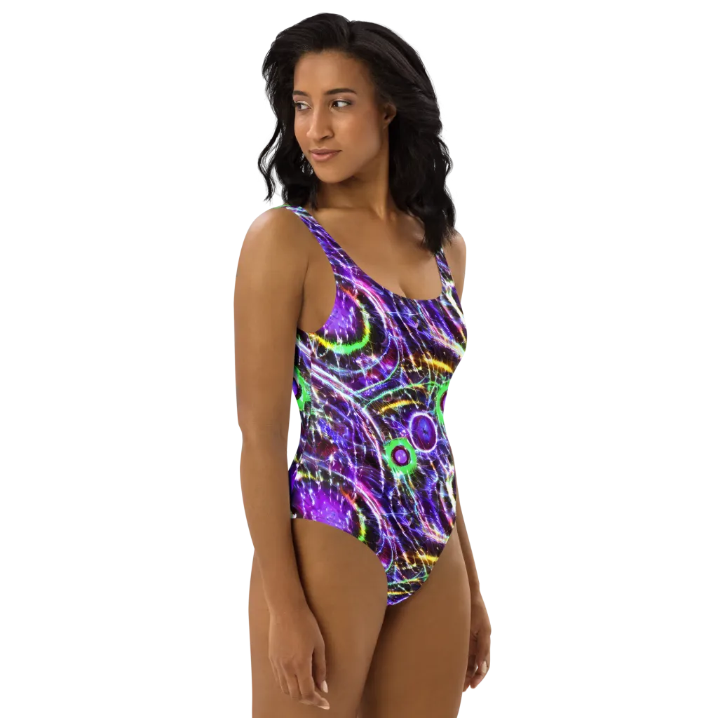 Galactic Cell on One-Piece Swimsuit — Right