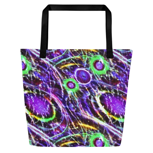 Galactic Cell on a Large Tote Bag W/ Pocket