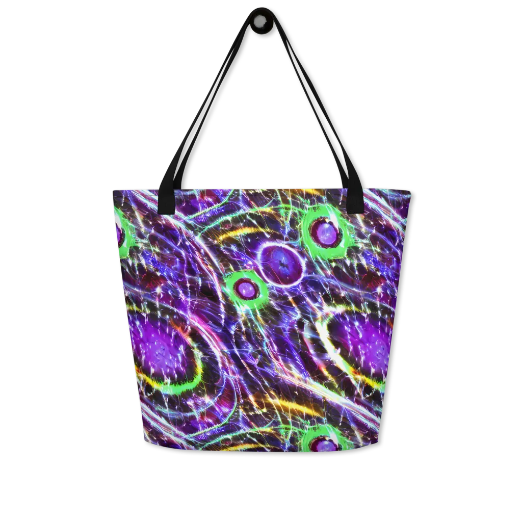 Galactic Cell on Large Tote Bag W/ Pocket — Front