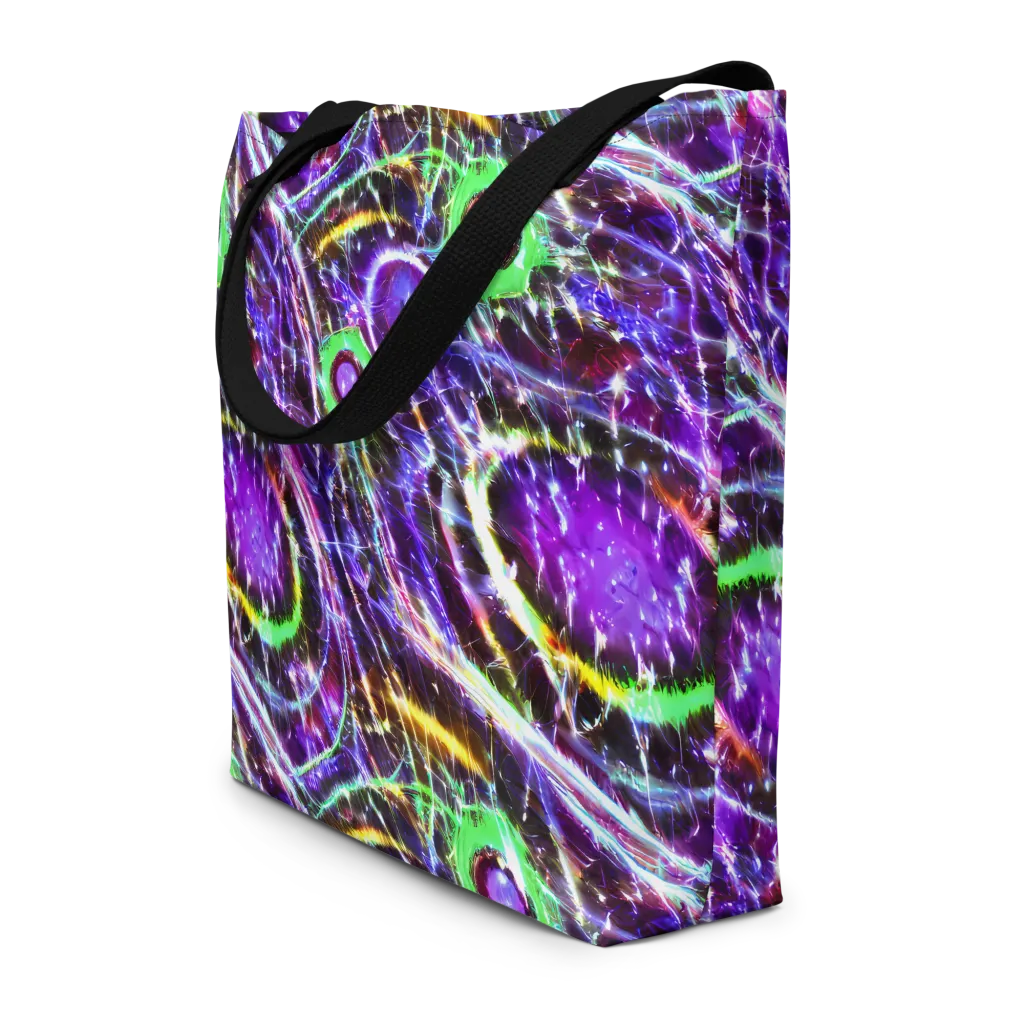 Galactic Cell on Large Tote Bag W/ Pocket — Front