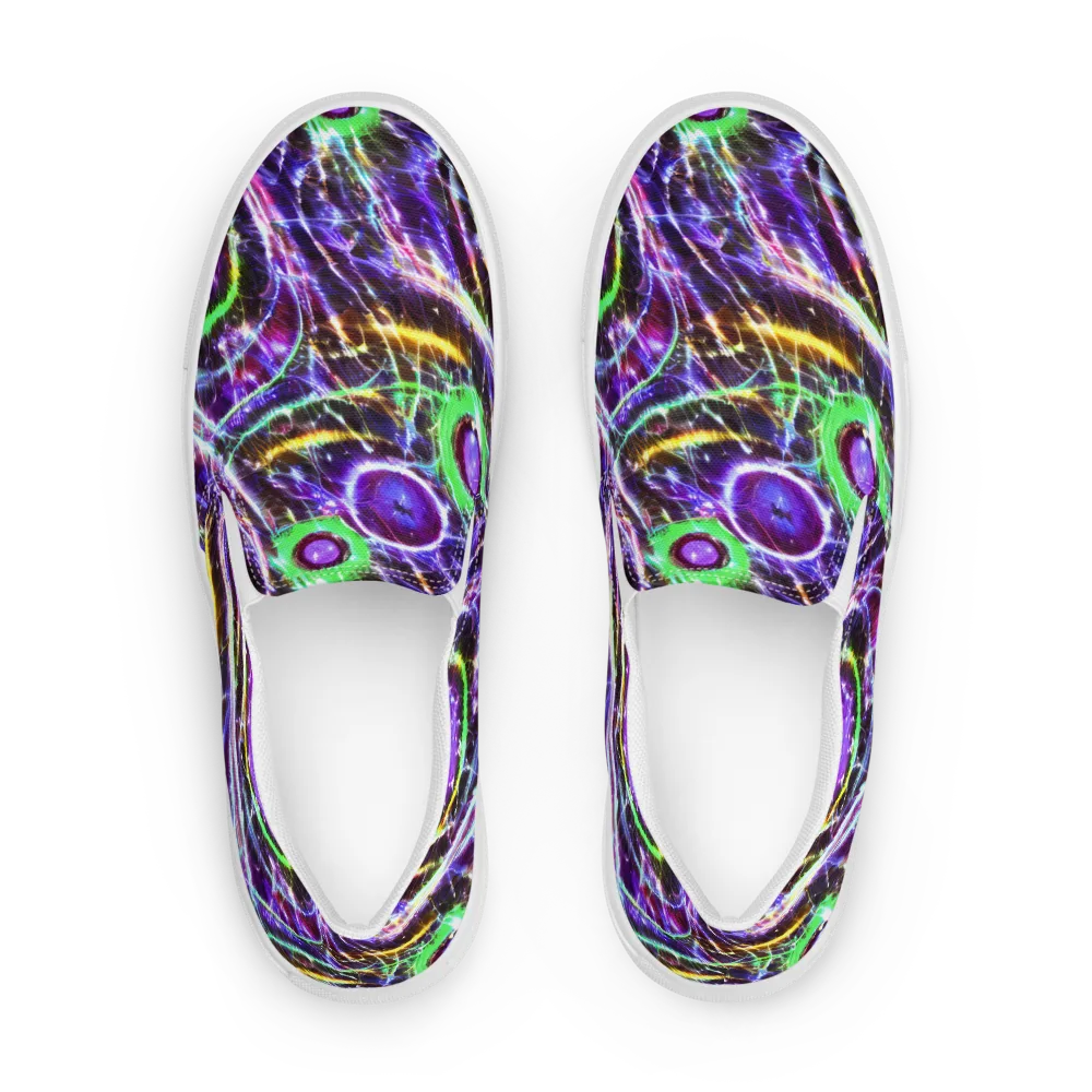Galactic Cell on Women's Slip-On Canvas Shoes — Front