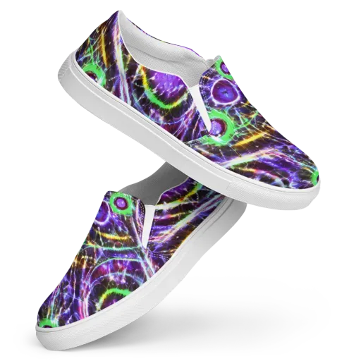 Galactic Cell on a Women's Slip-On Canvas Shoes