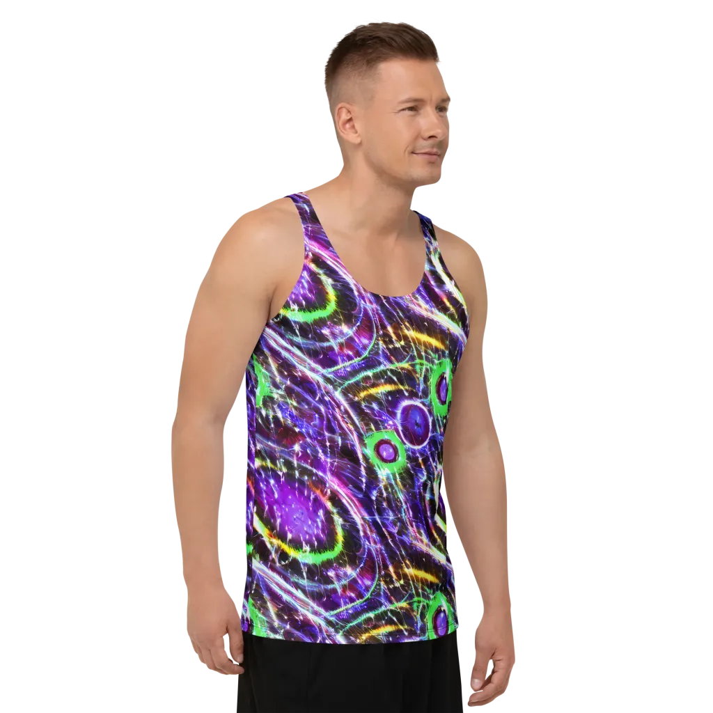 Galactic Cell on Men's Tank Top — Right Front