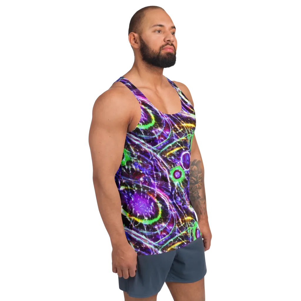 Galactic Cell on Men's Tank Top — Right Front