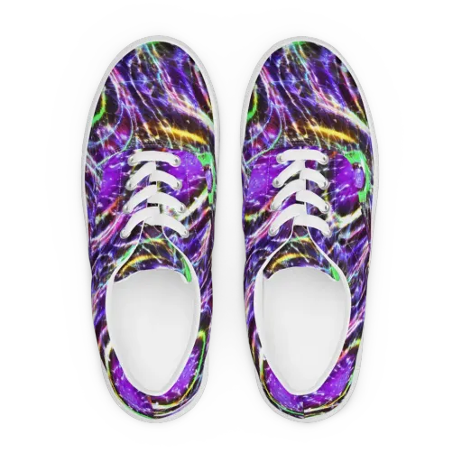 Galactic Cell on a Men's Lace-Up Canvas Shoes