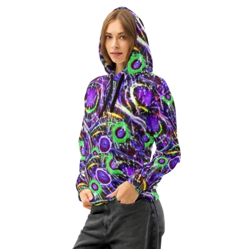 Galactic Cell on a Cotton Hoodie