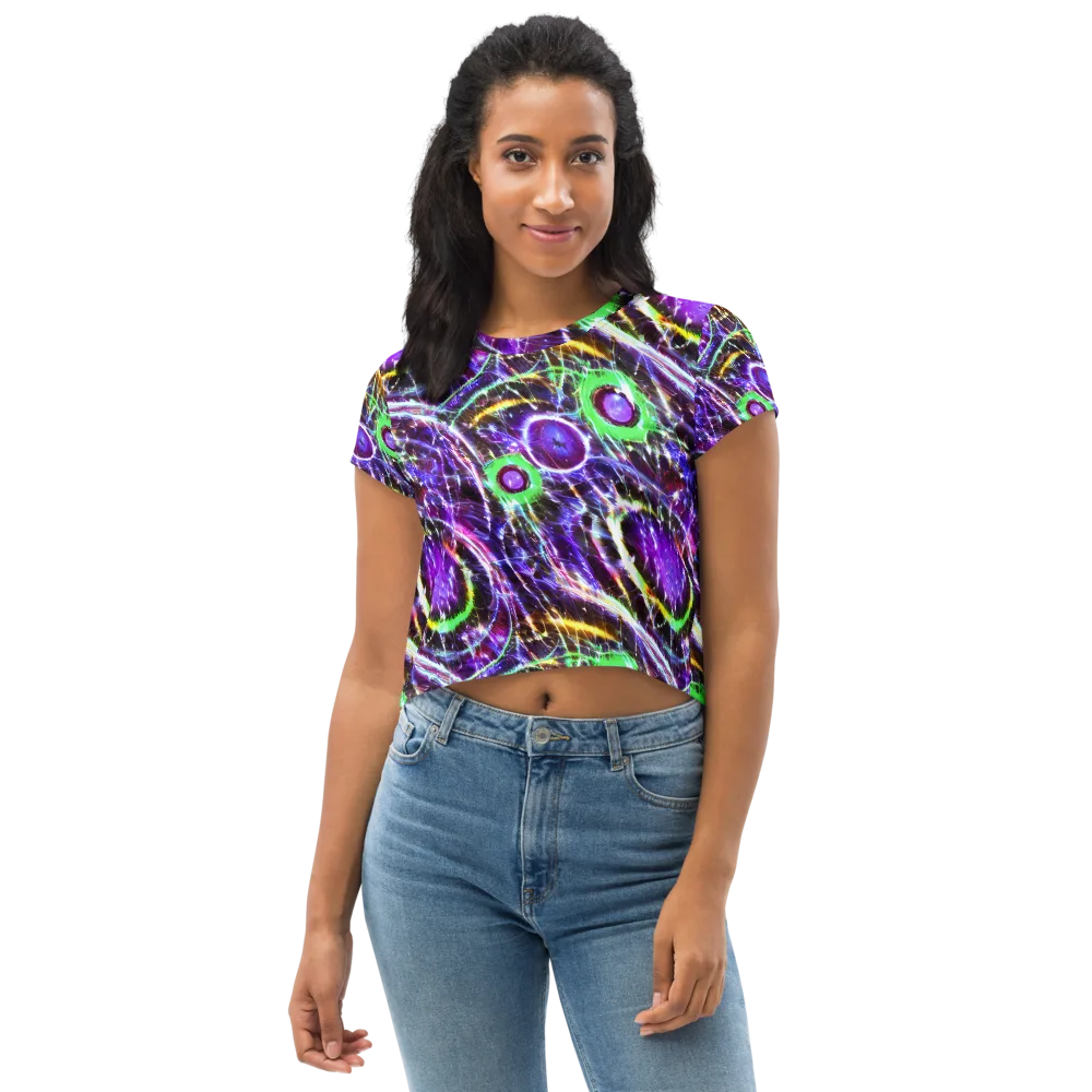 Galactic Cell on Crop Tee — Front