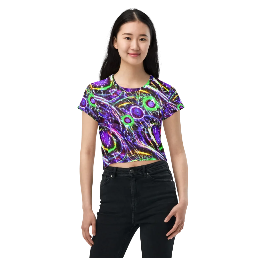 Galactic Cell on Crop Tee — Front