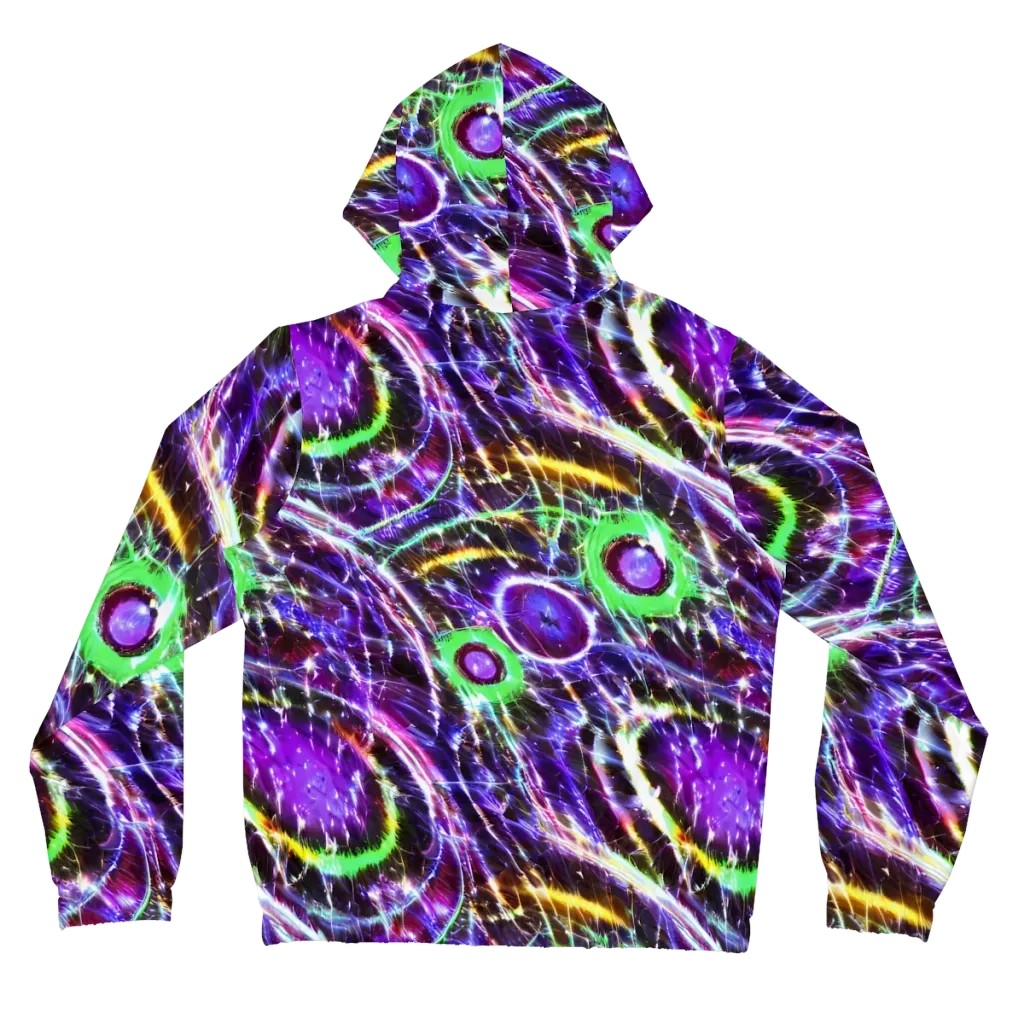 Galactic Cell on Women's Full-Zip Hoodie — Back
