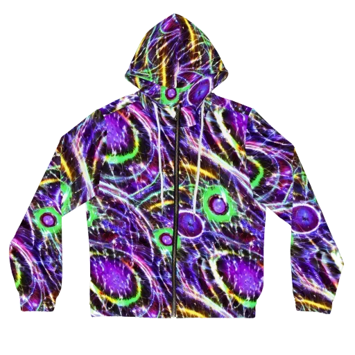 Galactic Cell on a Women's Full-Zip Hoodie