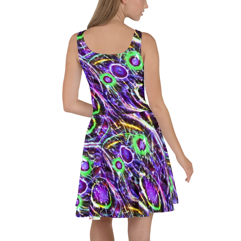 Galactic Cell on Skater Dress — Back